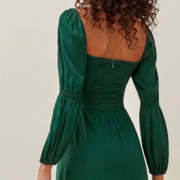 NEW Reformation Mica Dress in Green Size 8 boho midi - Picture 11 of 15